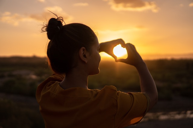 Couché de soleil coeur